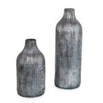 XXL metal floor vase silver-brown anik, pampas grass vase