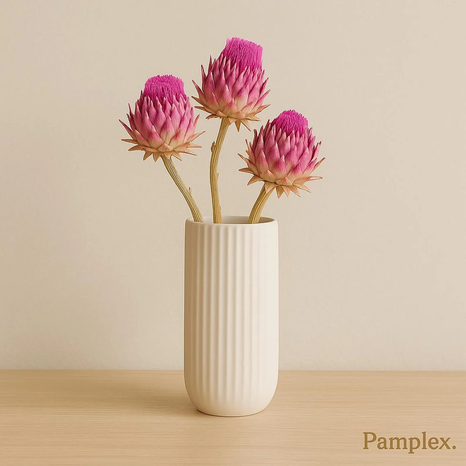 il_1588xN.7061769336_bvme Dried artichokes 3 stems, pink flowers - dried flowers - exotic decoration - Image 1