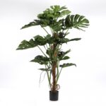 Künstliche Philodendron-Pflanze naturgetreu Kunstpflanze 90cm höhe, Blatt mit Wurzeln