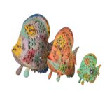 Original metal fish Dori lantern - Decorative lantern as a metal fish figure for atmospheric lighting