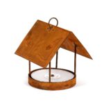 Vogelhaus Rost - Lichterhaus zum hängen - Kerzenhaus - inkl. eine Flammschalen-Kerze