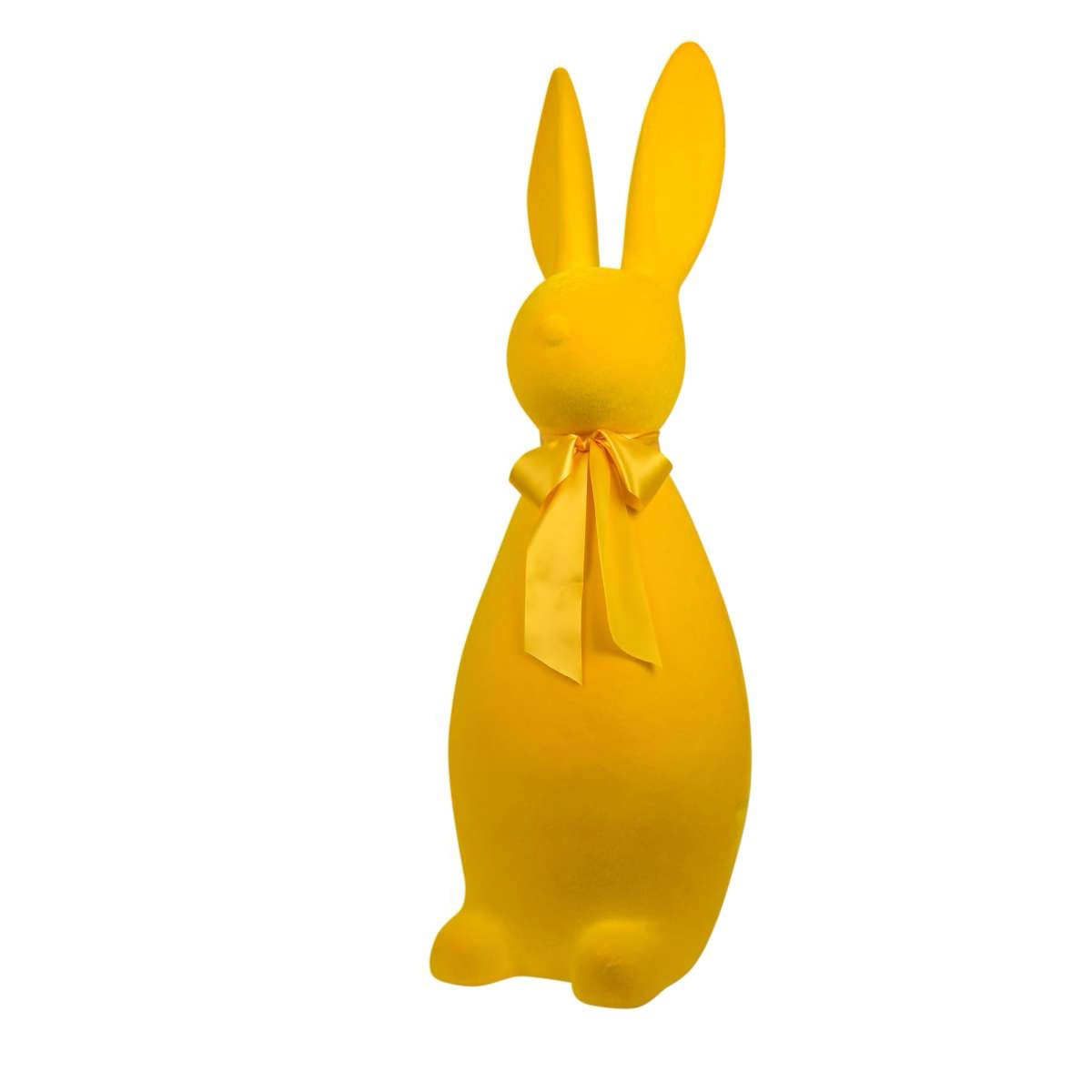 img_6970-1.jpg XXL Easter bunny - Mega bunny - Easter decoration - Yellow flocked - Modern Easter decoration - Gift idea - Height 132cm - Image 1
