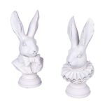 XL Easter bunny, white - Elegant Easter decoration - Bunny bust, Sir & Lady Jones - Gift idea - 2 sizes