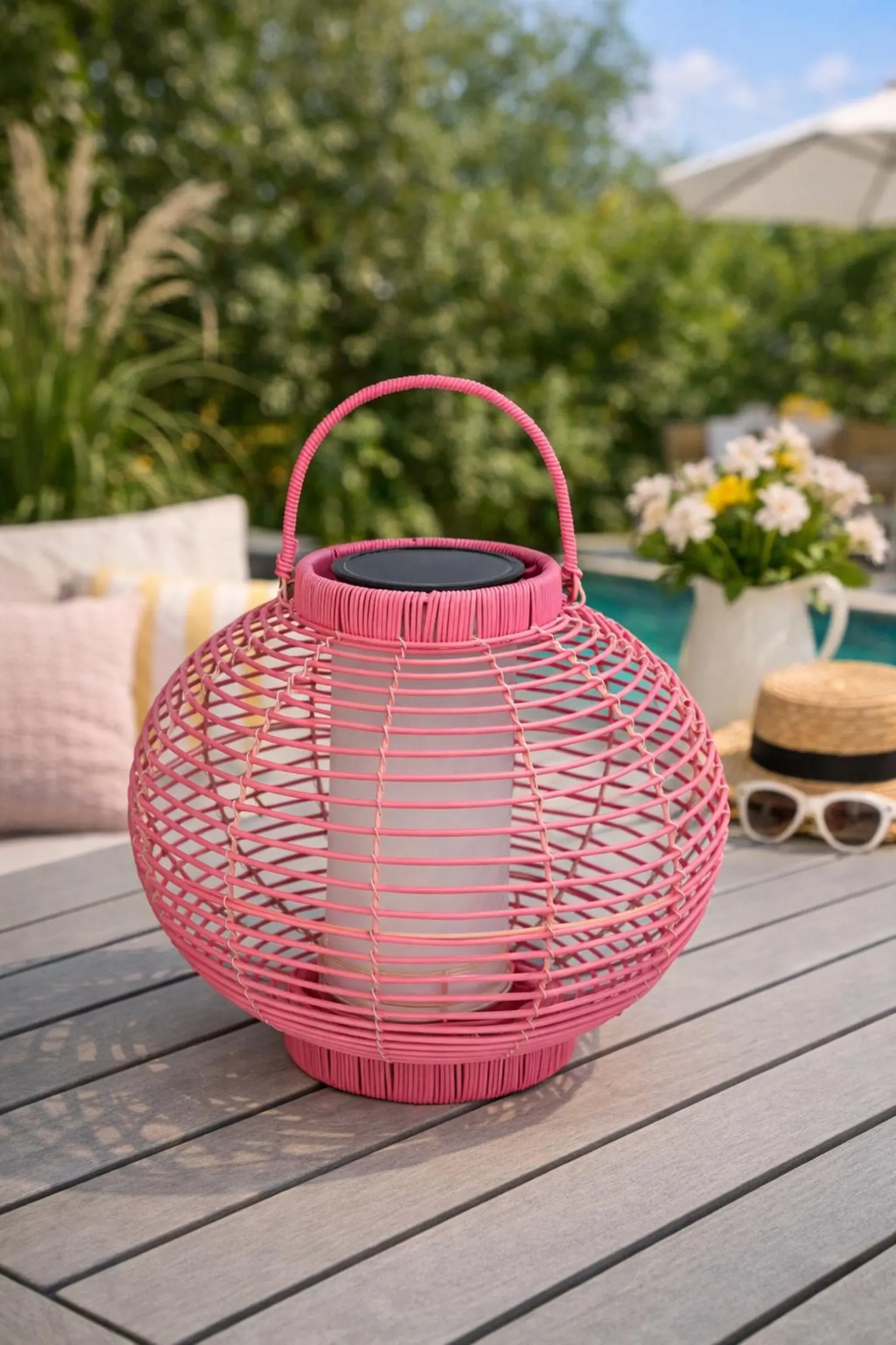 il_1588xN.7587192970_nxfn Solar Laterne Rosa - Gartenlaterne mit Lichtsensor, LED Solarleuchte Outdoor – Bild 1